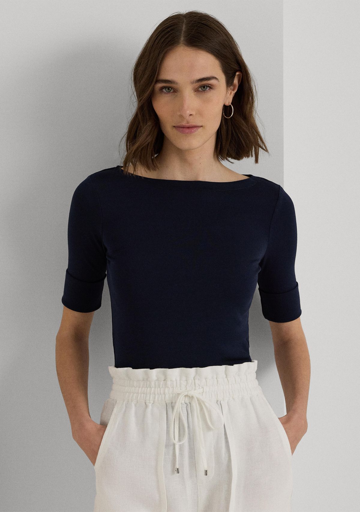  Elbow Sleeve Knit Top