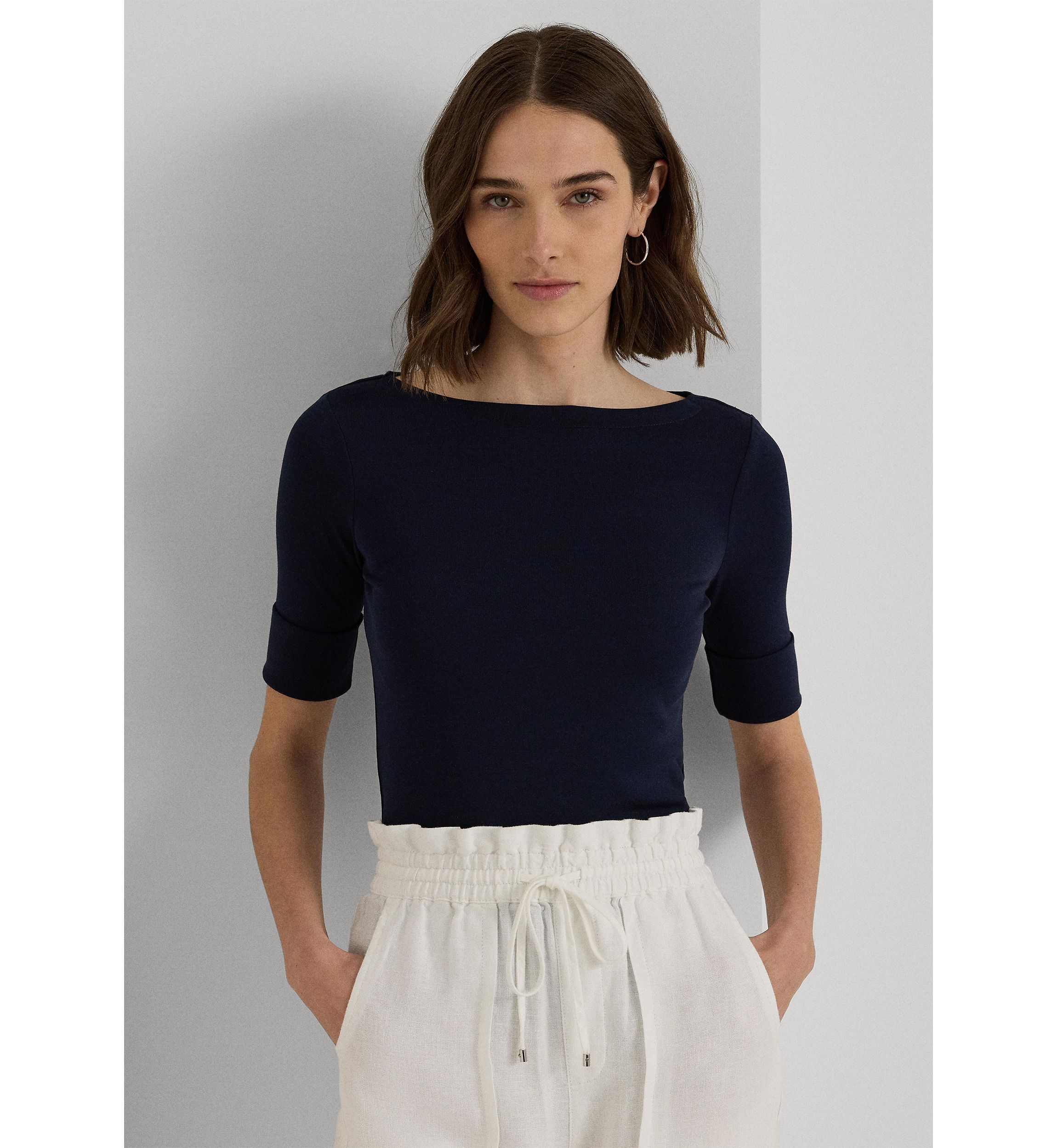  Elbow Sleeve Knit Top