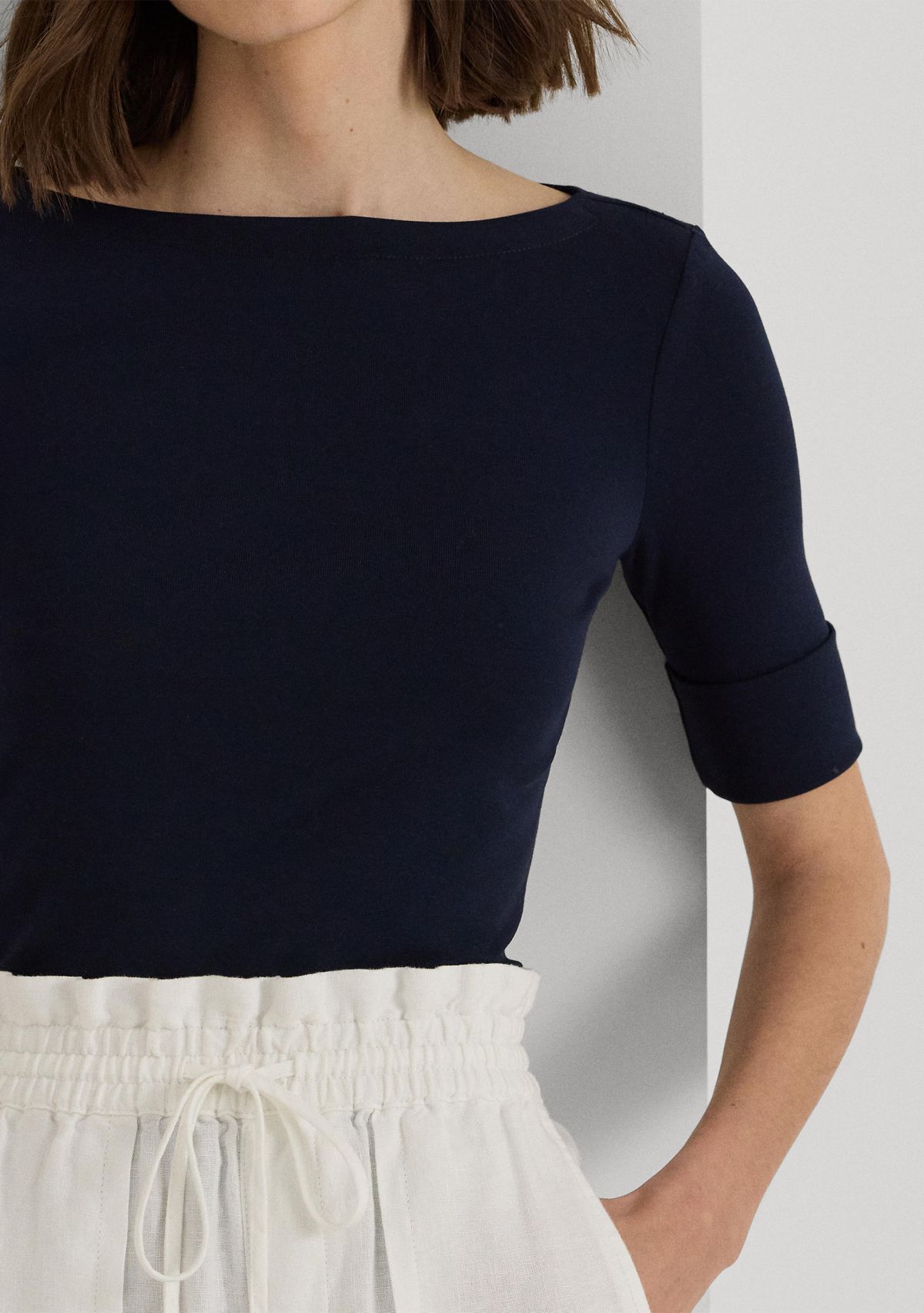  Elbow Sleeve Knit Top