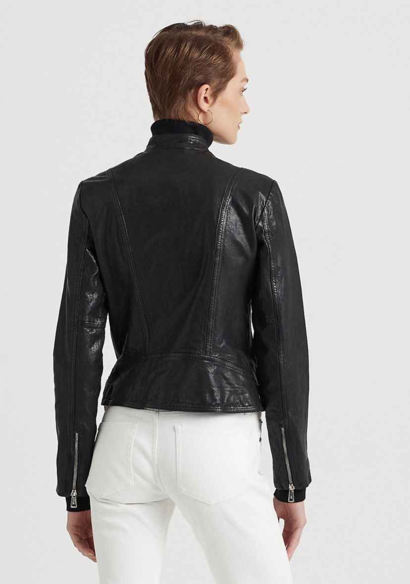 Tumbled-Leather Jacket