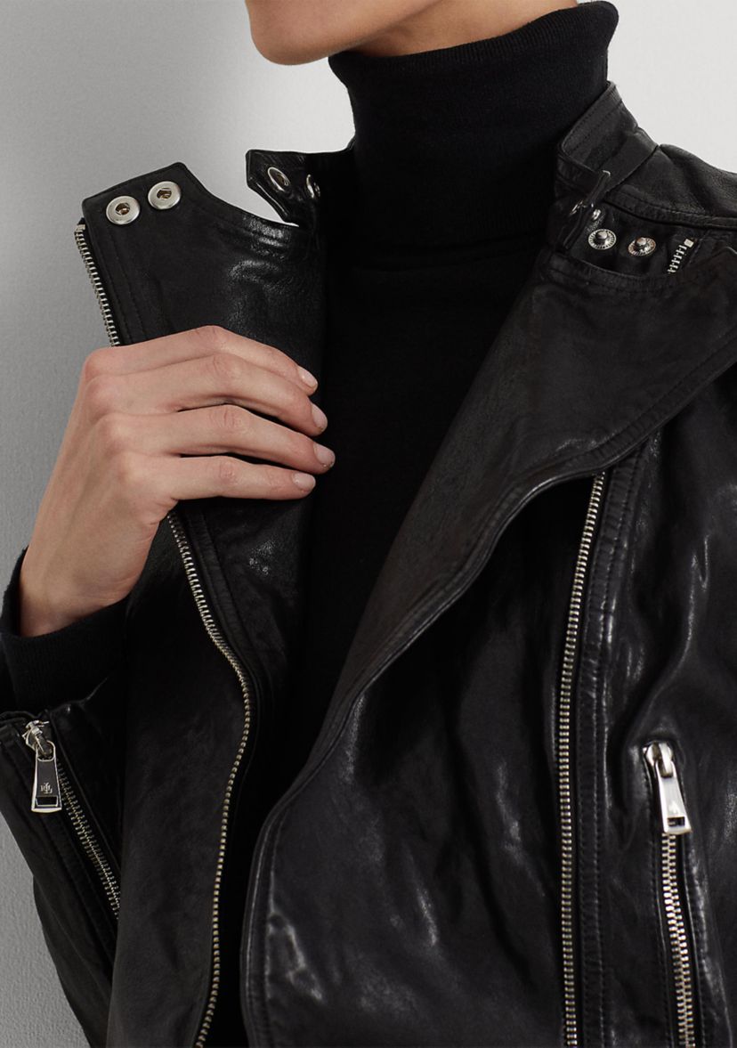 Tumbled-Leather Jacket