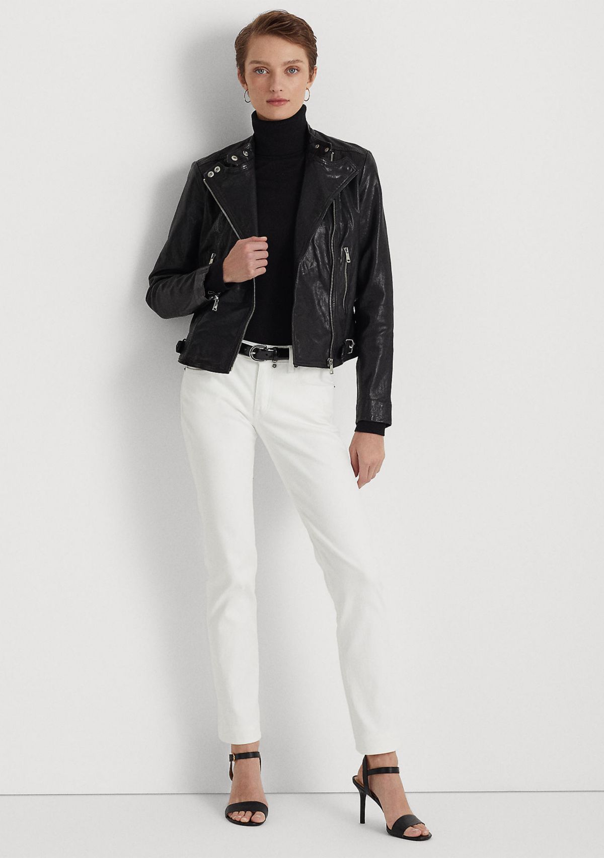 Tumbled-Leather Jacket