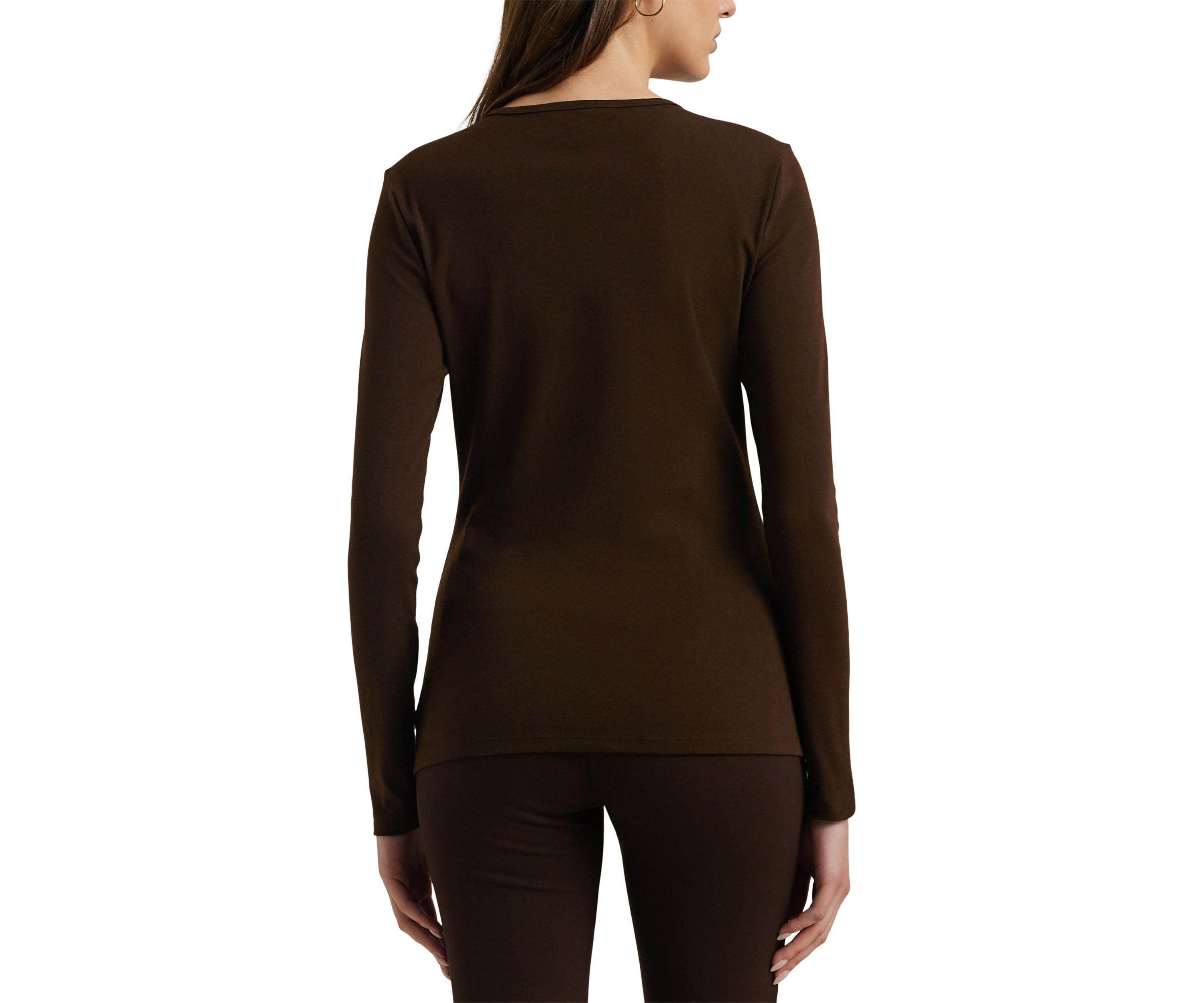Cotton Blend Long Sleeve Top
