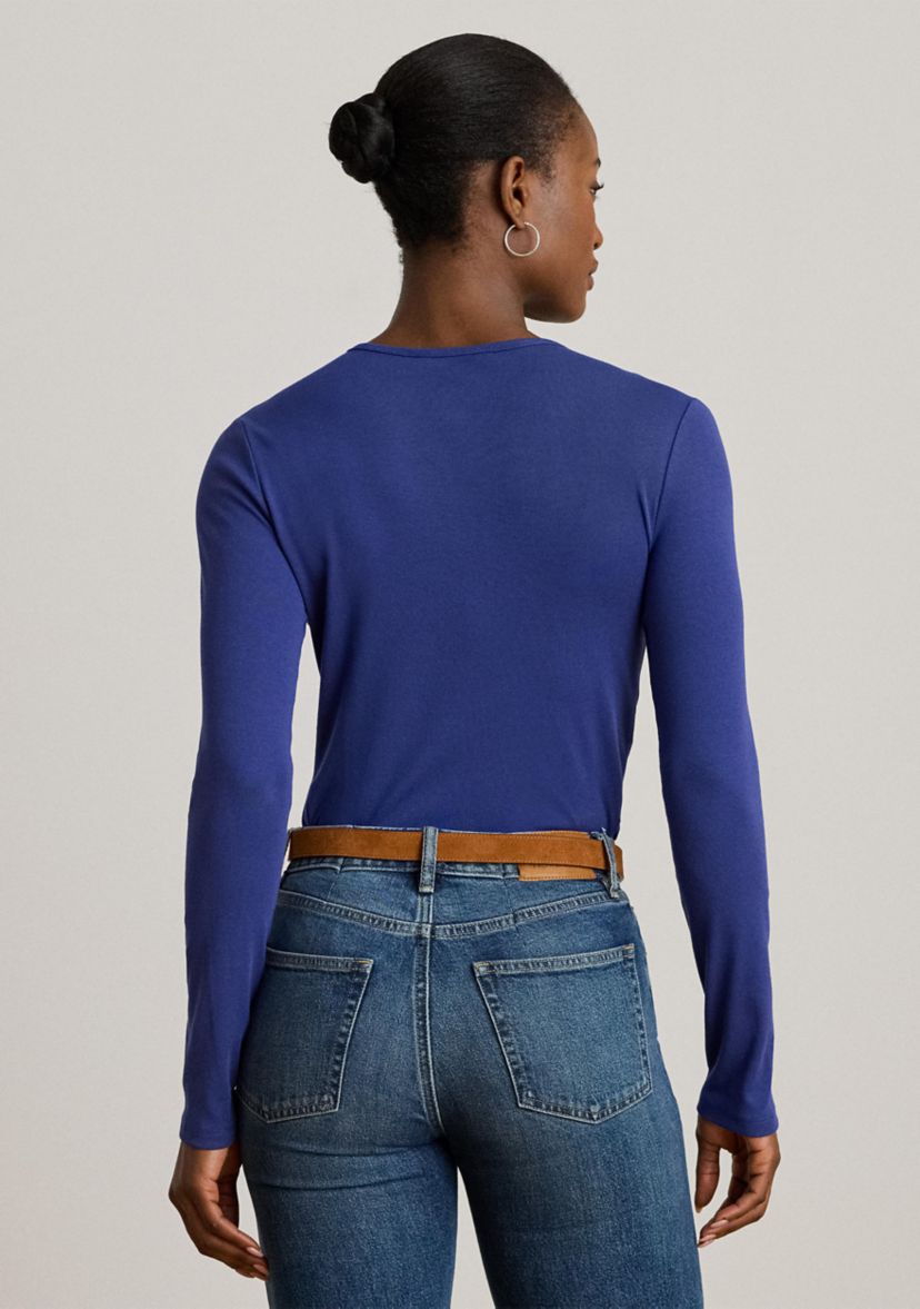 Womens Stretch Cotton Long-Sleeve T-Shirt