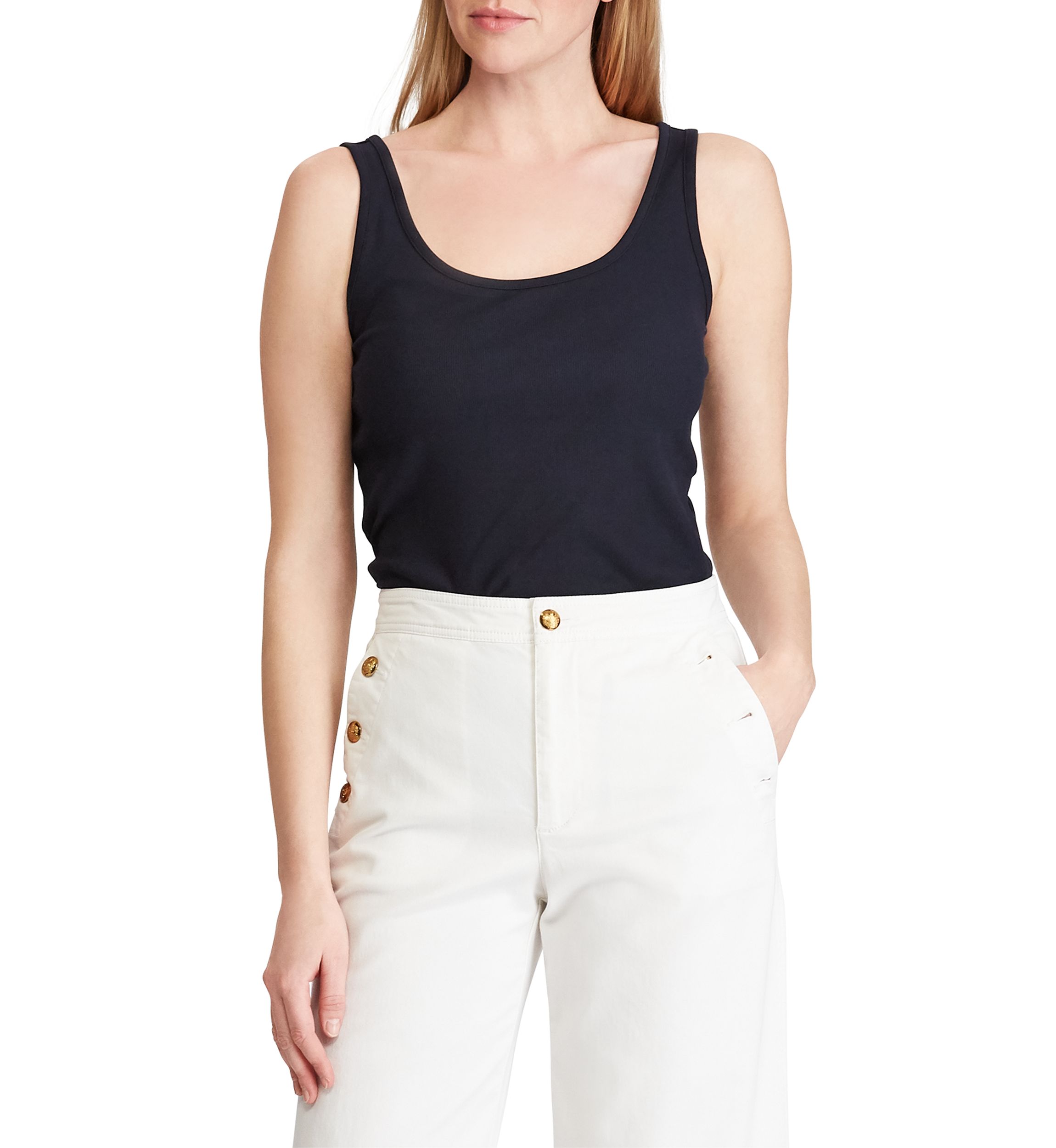 Stretch Cotton Tank Top