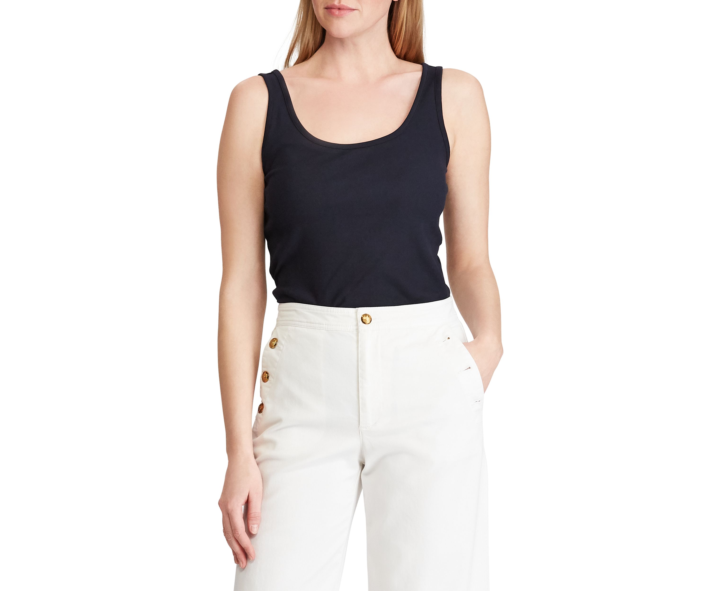 Stretch Cotton Tank Top
