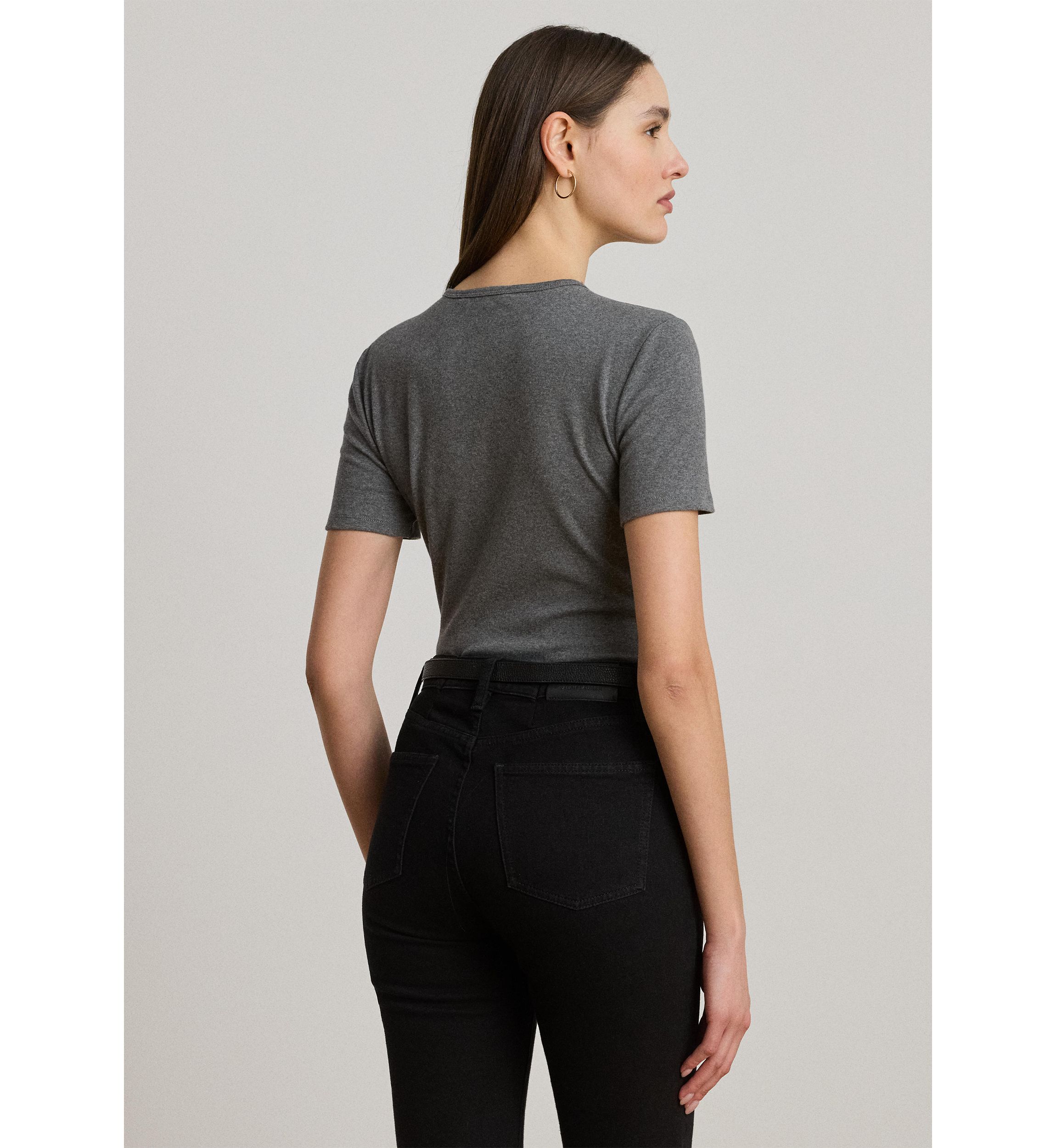 Womens Stretch Cotton Crewneck T-Shirt