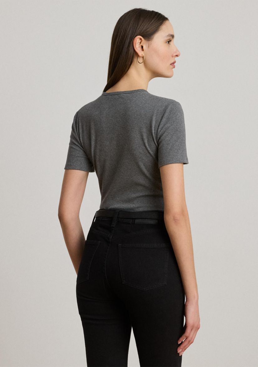 Womens Stretch Cotton Crewneck T-Shirt