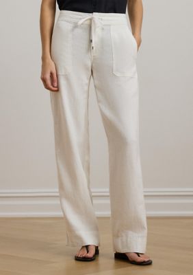 Lauren ralph lauren outlet wide leg linen pants