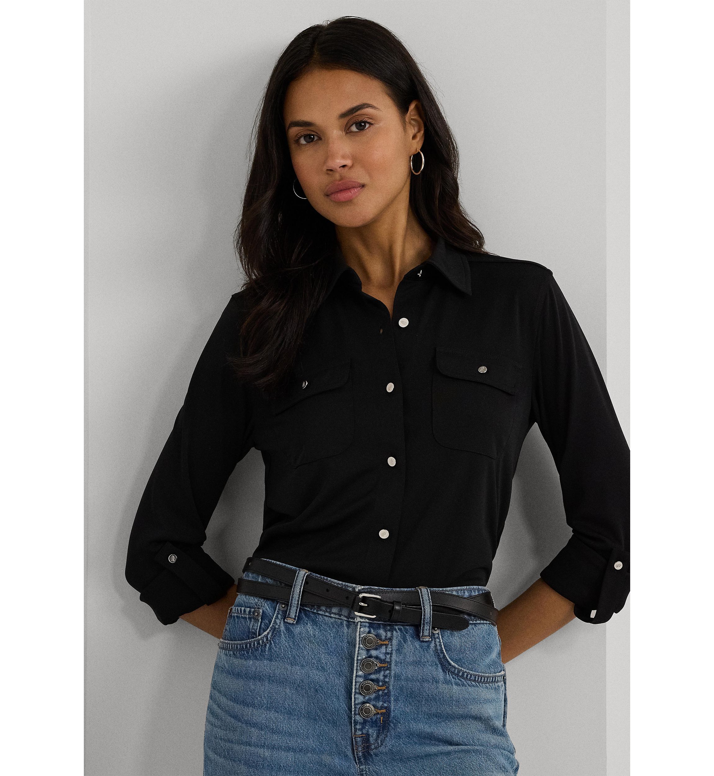 Womens Roll-Tab Sleeve Shirt