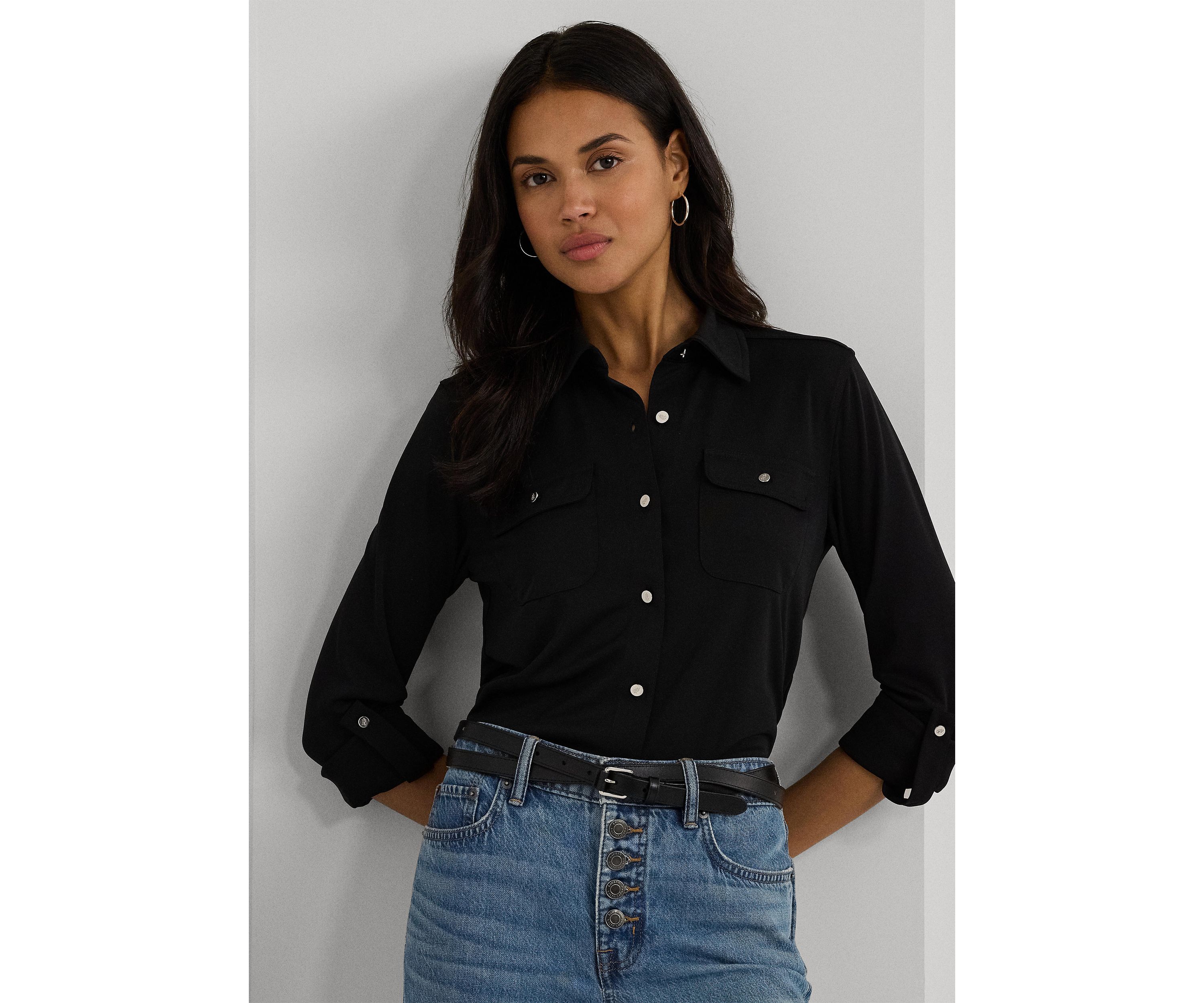 Womens Roll-Tab Sleeve Shirt