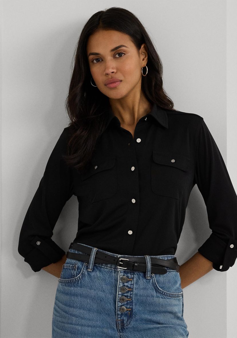 Womens Roll-Tab Sleeve Shirt