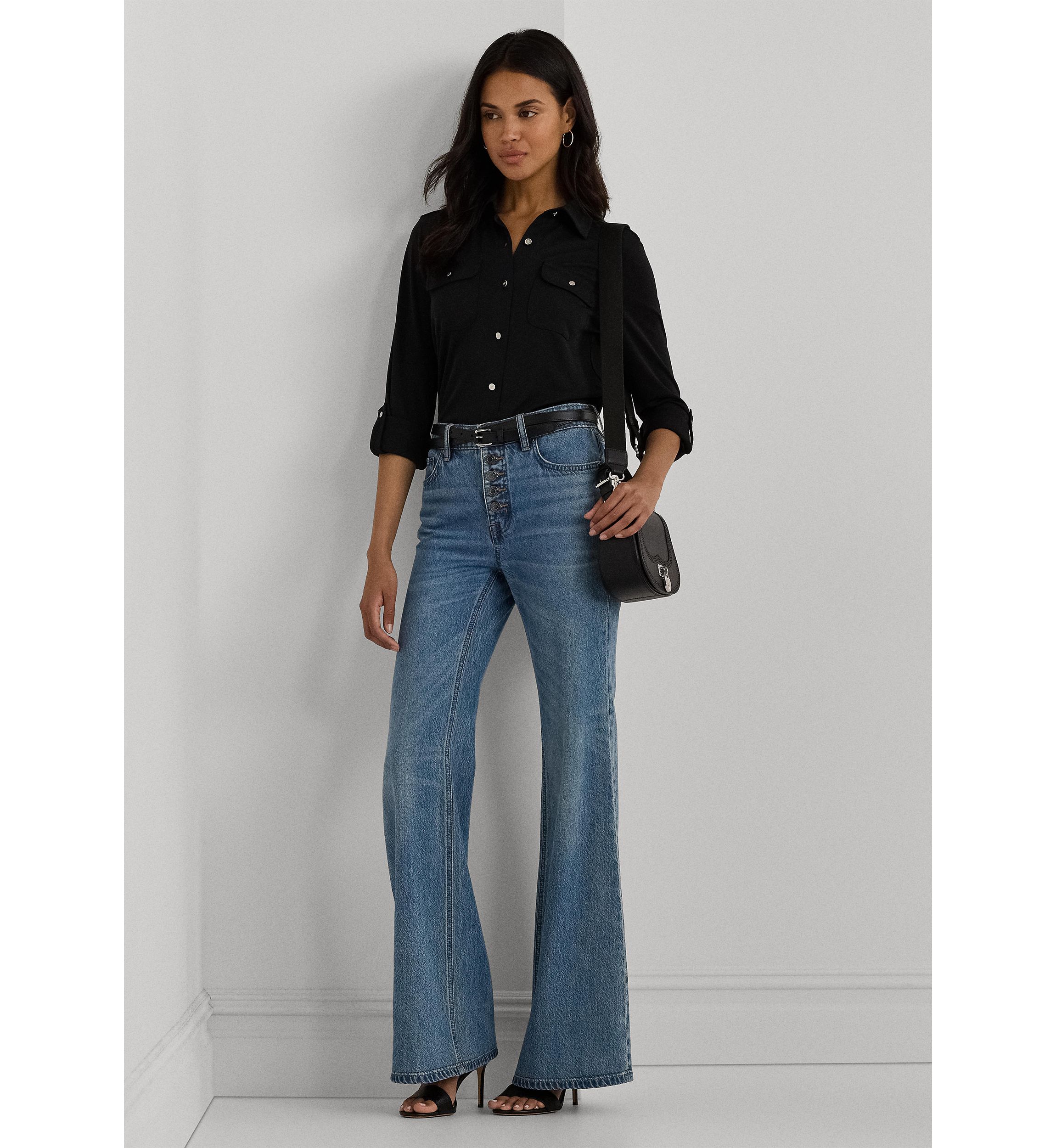 Womens Roll-Tab Sleeve Shirt