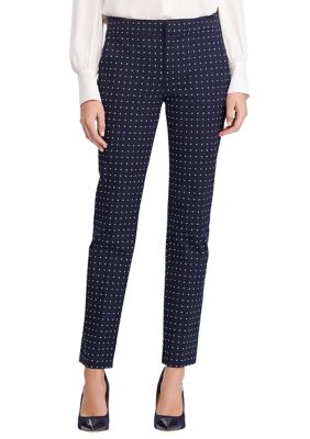 Lauren Ralph Lauren Polka-Dot Stretch Twill Pant | belk