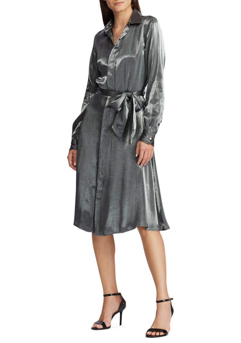 Satin Shirtdress