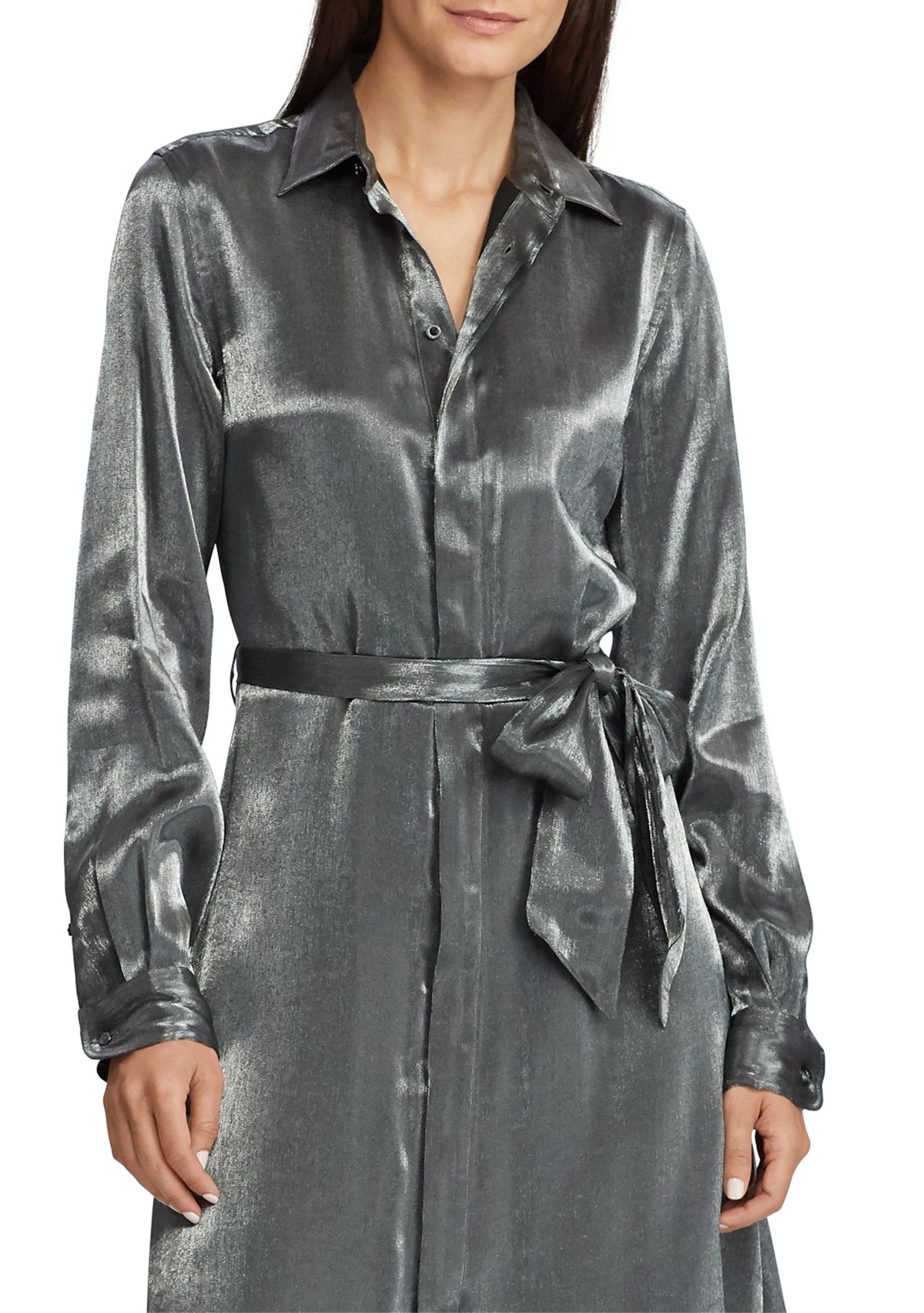 Satin Shirtdress