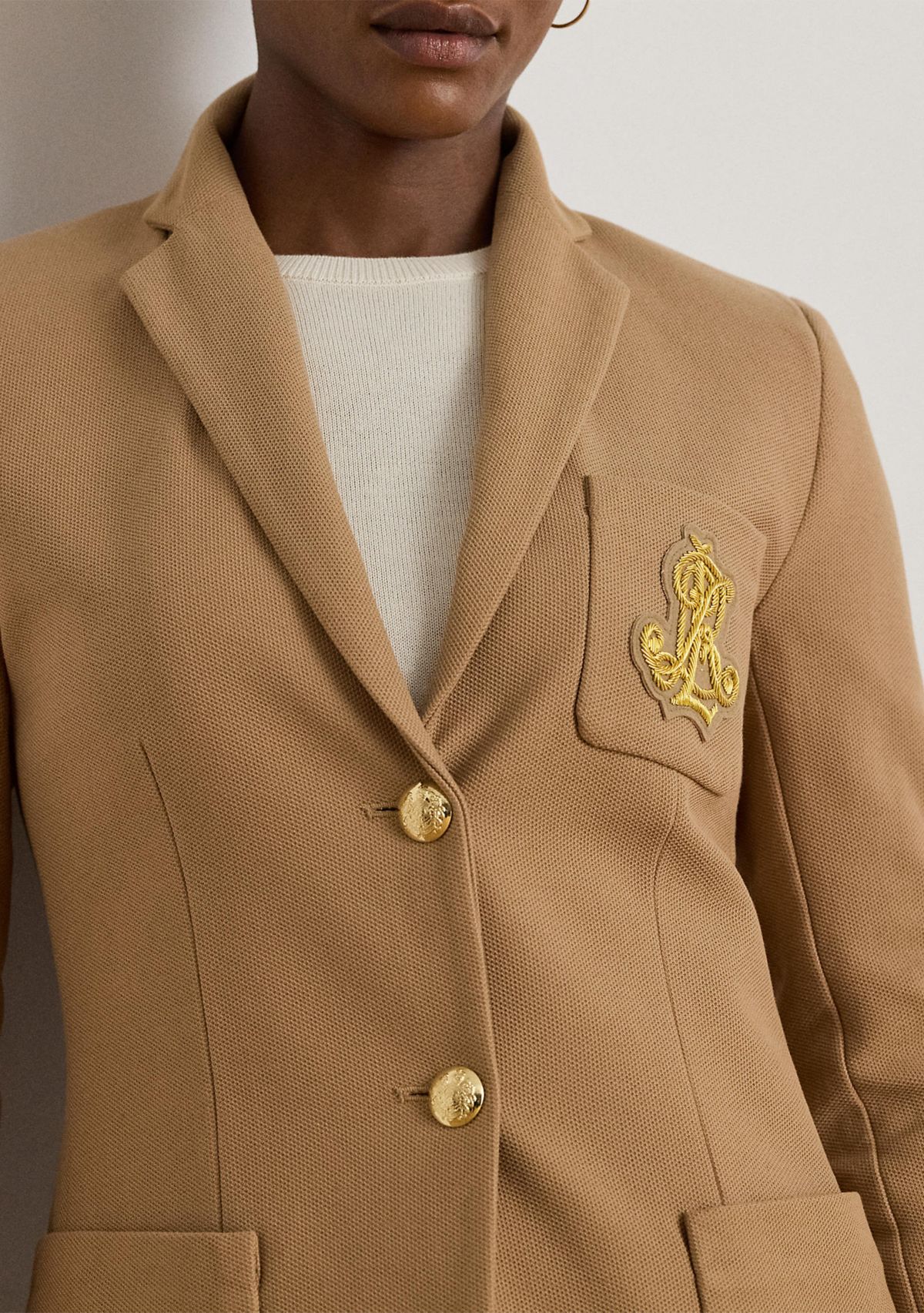 Womens Bullion Jacquard Blazer