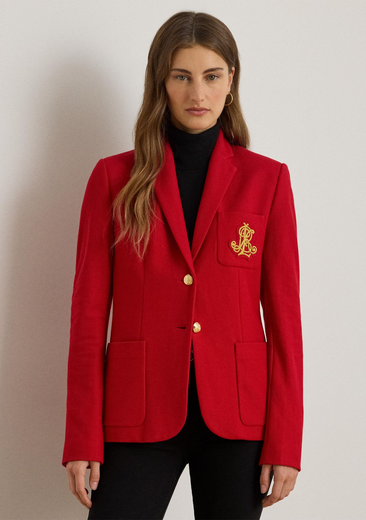 Womens Bullion Jacquard Blazer