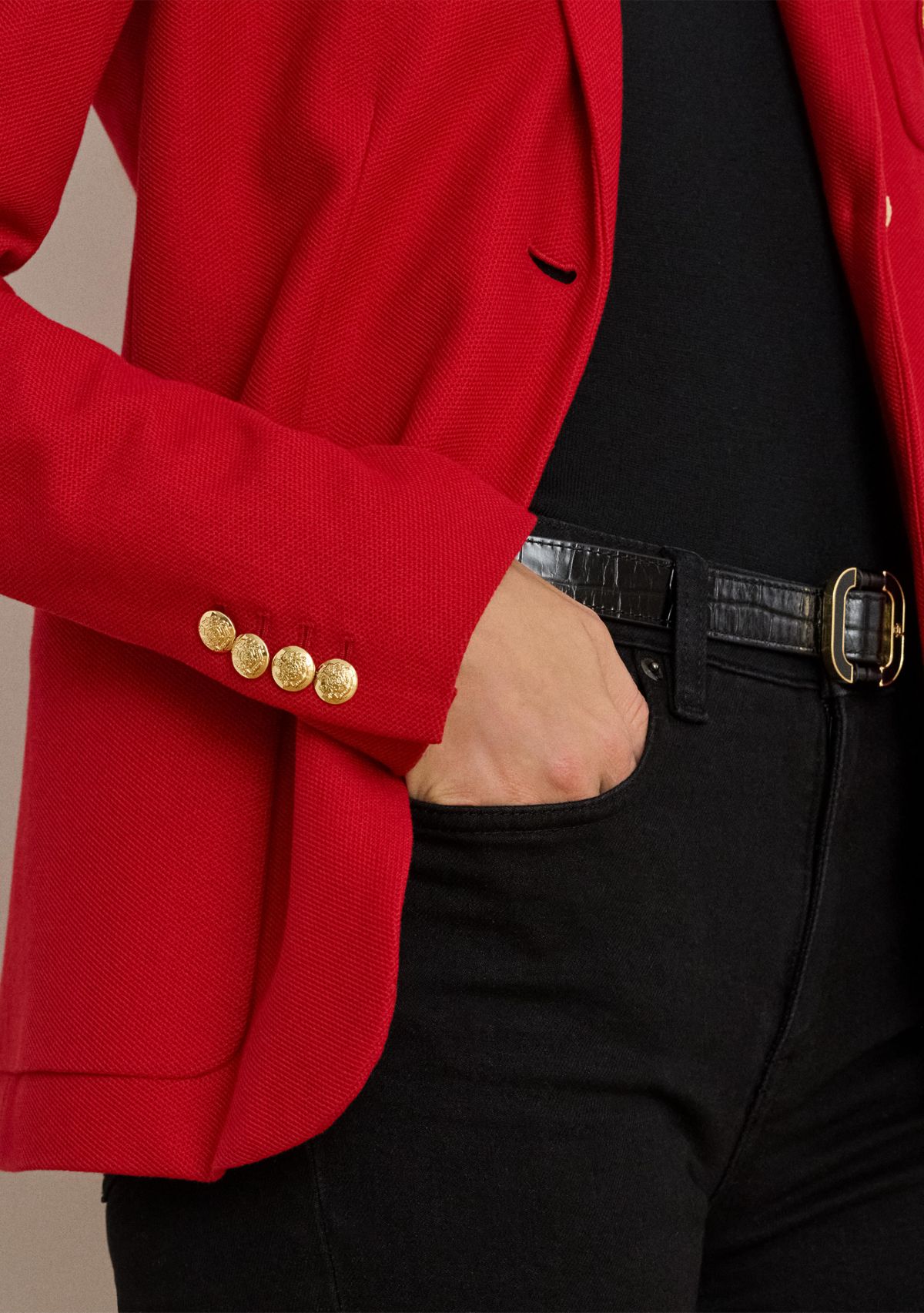 Womens Bullion Jacquard Blazer