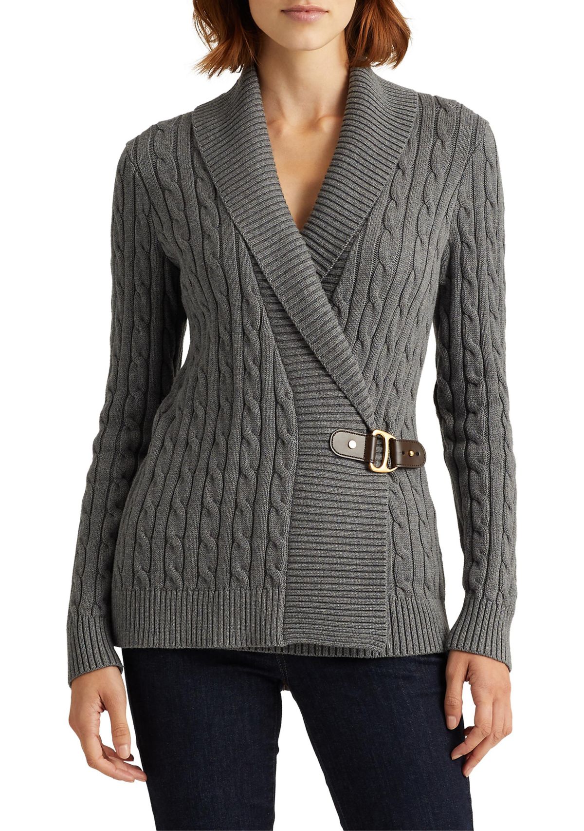 Buckled Cotton Cardigan  