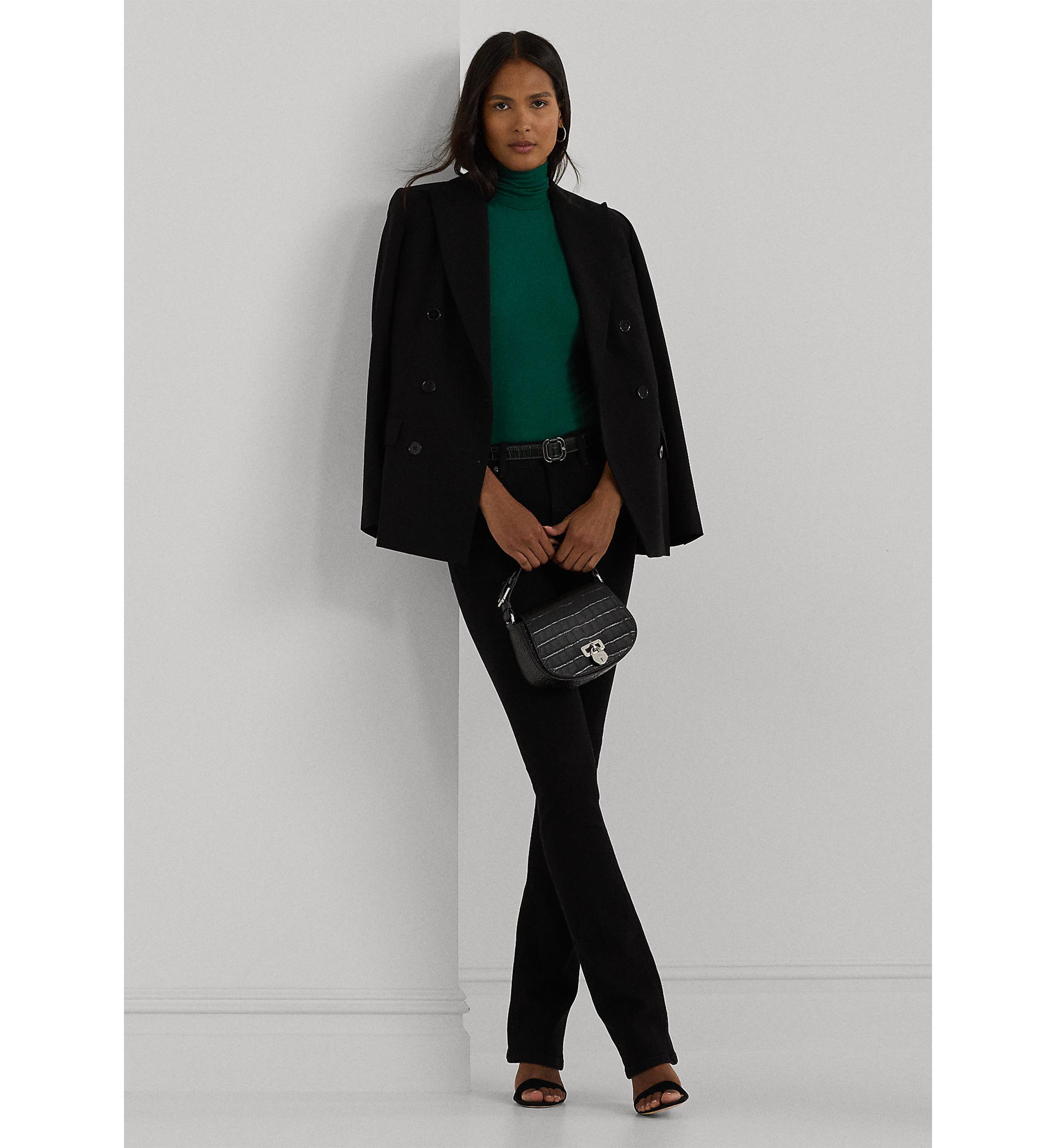 Stretch Jersey Turtleneck Top