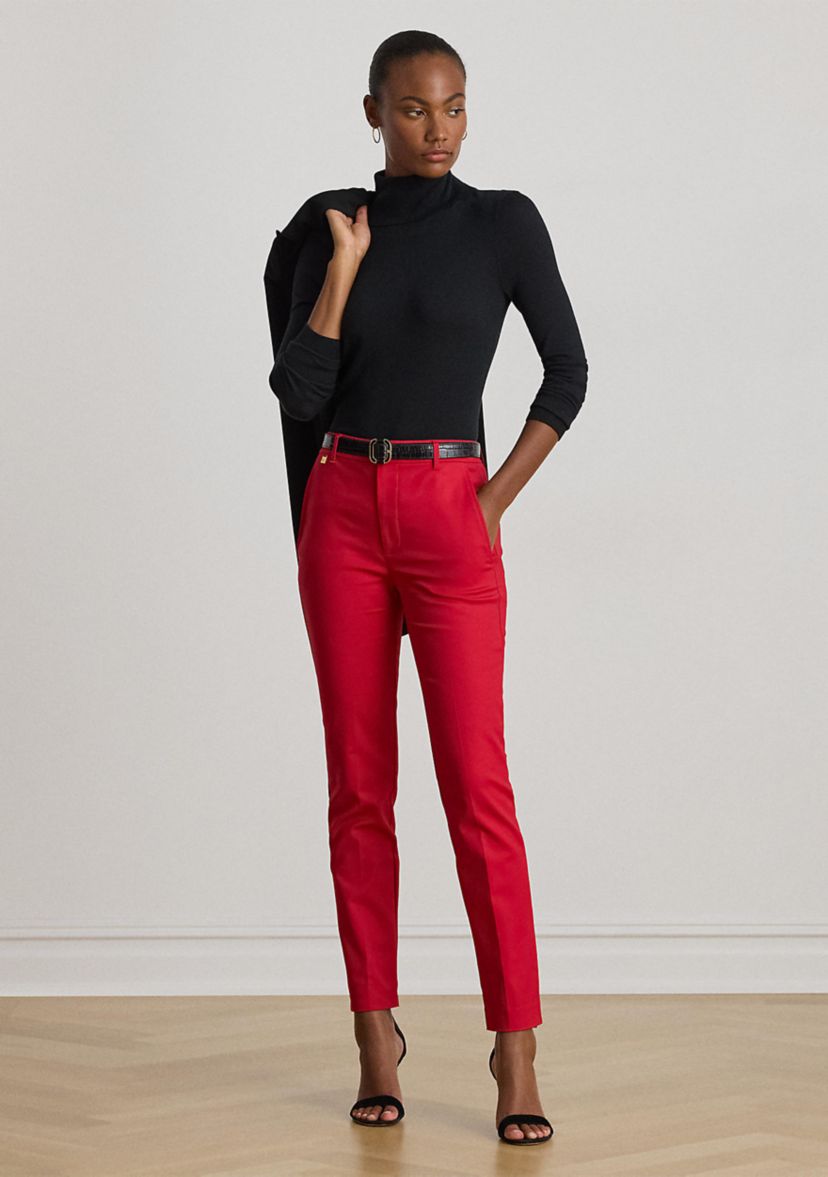 Double-Faced Stretch Cotton Pants