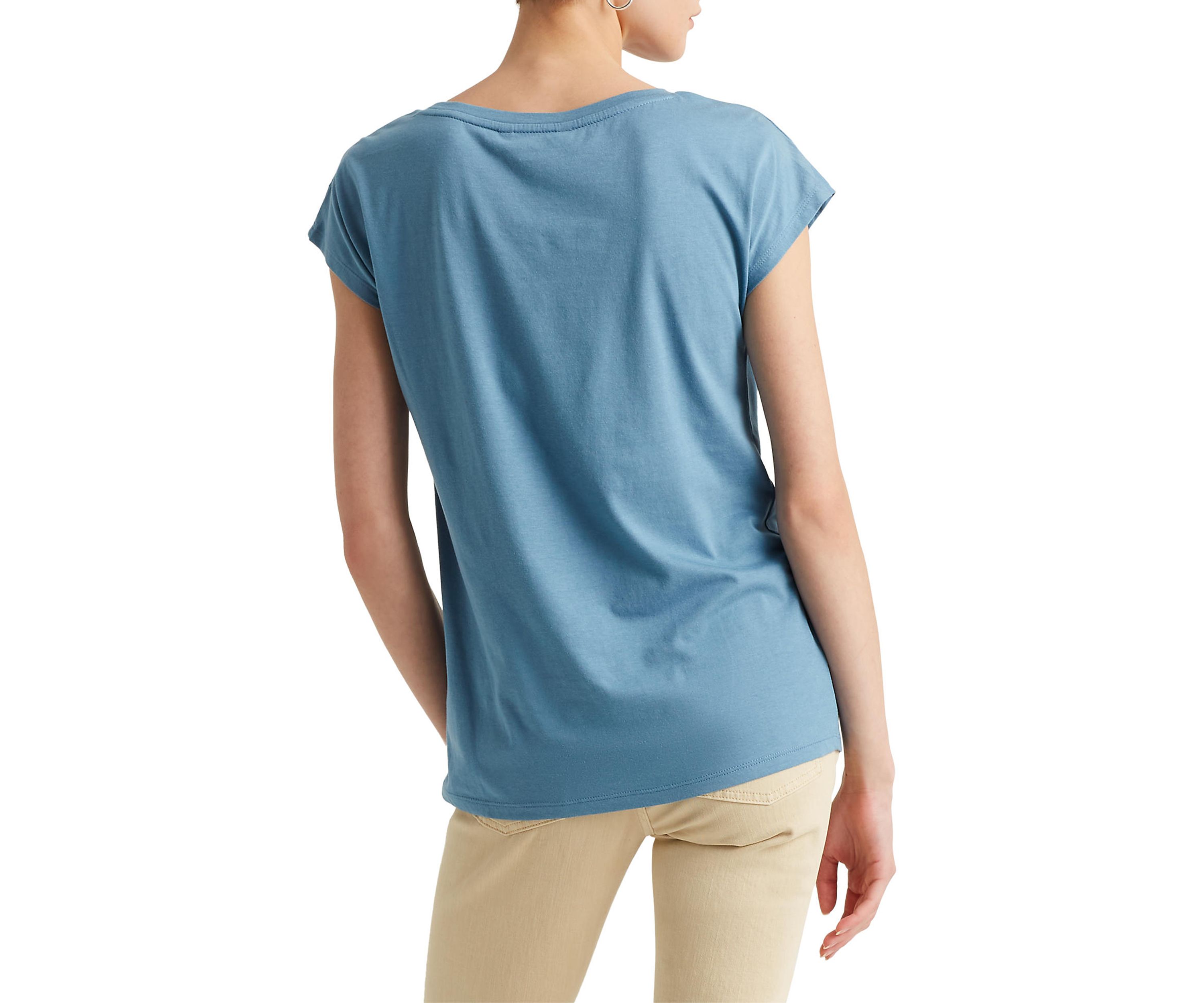 Womens Embroidered Cotton Blend T-Shirt