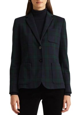 Lauren Ralph Lauren Plaid Double-Knit Jacquard Blazer | belk