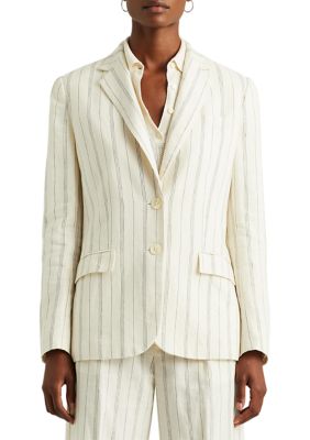 Lauren Ralph Lauren Women's Striped Linen Twill Blazer | belk