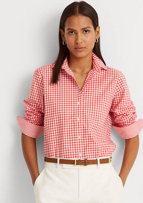 Easy Care Gingham Cotton Shirt
