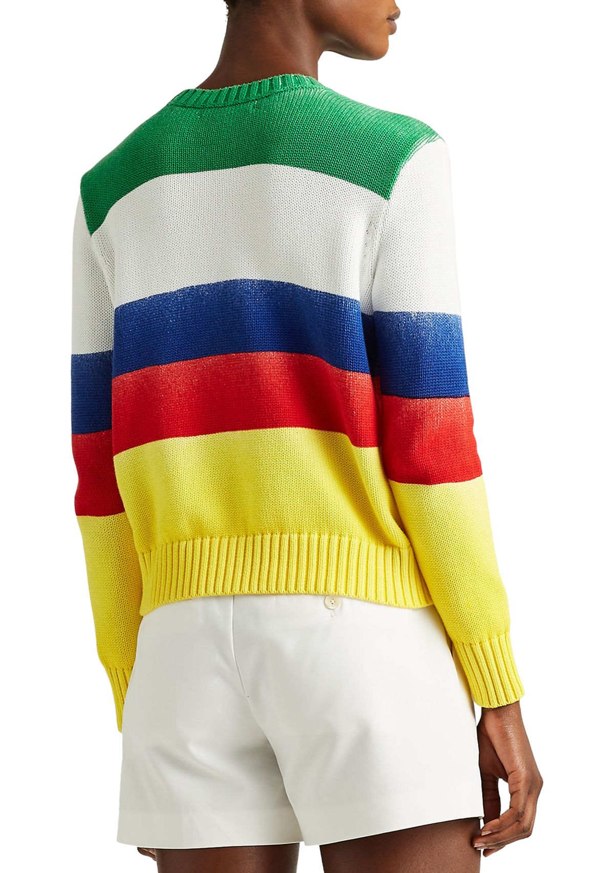 Striped Combed Cotton Sweater 