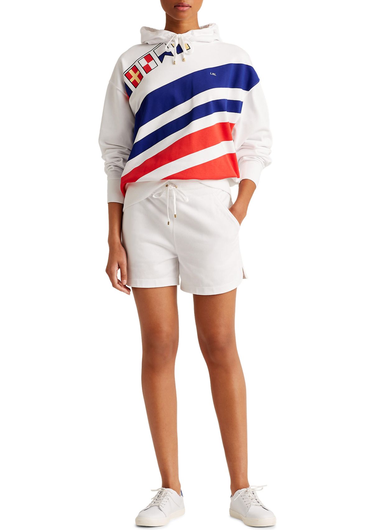 Womens Flags and Stripes French Terry Hoodie