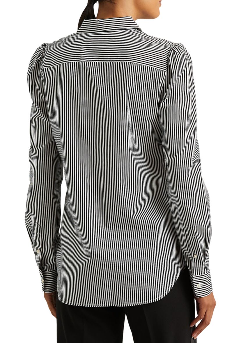 Womens Striped Cotton Broadcloth Shirt