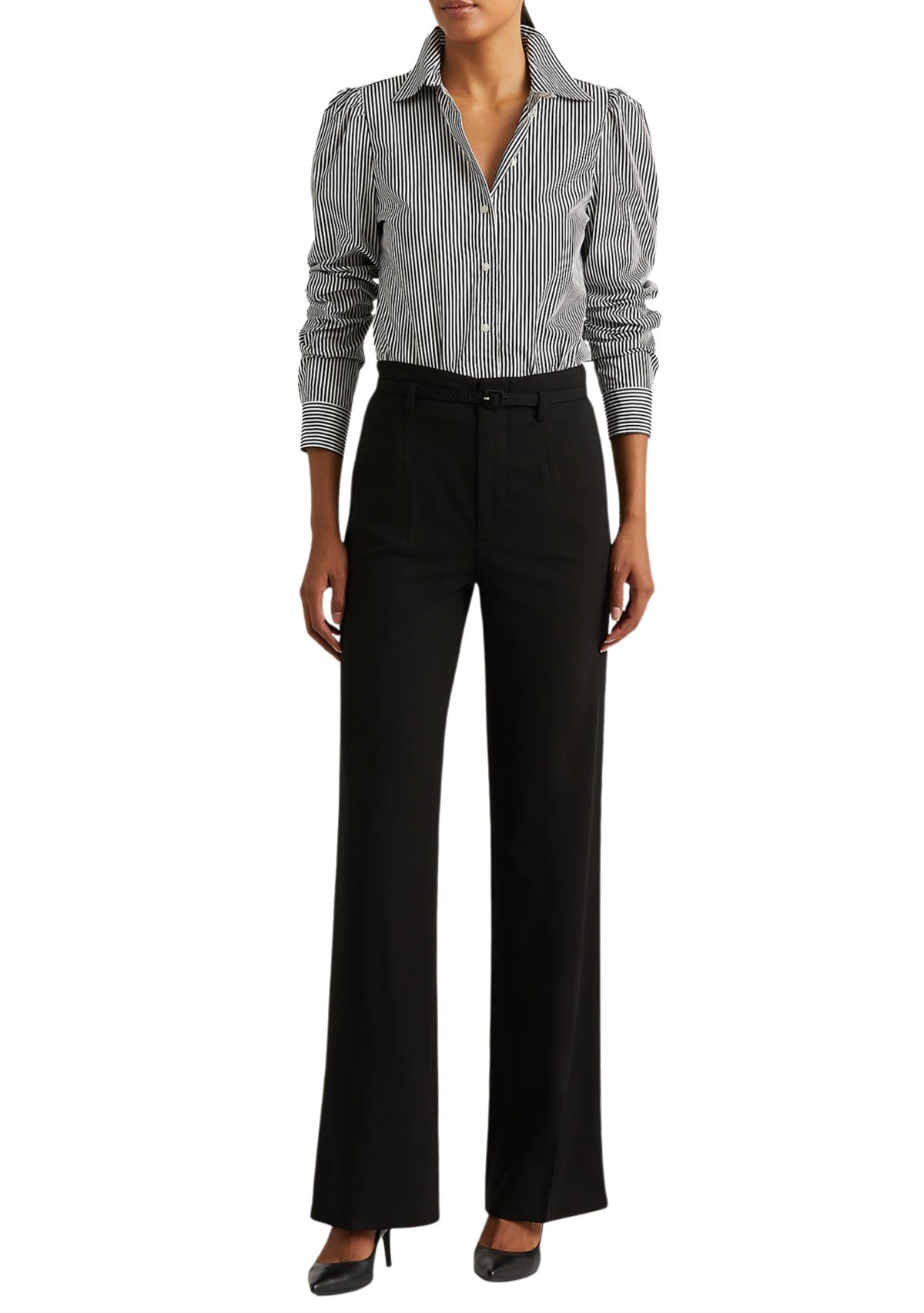 Womens Striped Cotton Broadcloth Shirt