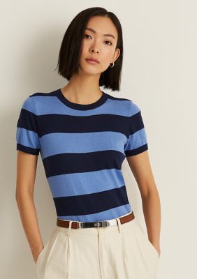 Lauren Ralph Lauren Striped Short-Sleeve Sweater | belk