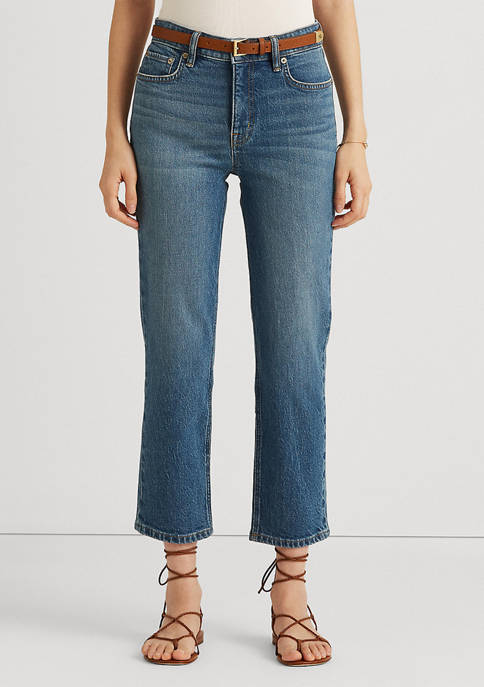 Lauren Ralph Lauren High-Rise Straight Ankle Jeans