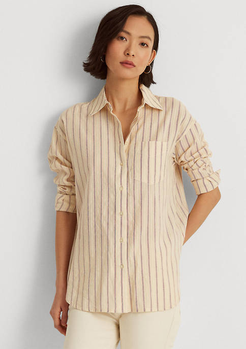 Lauren Ralph Lauren Striped Corded Cotton Shirt