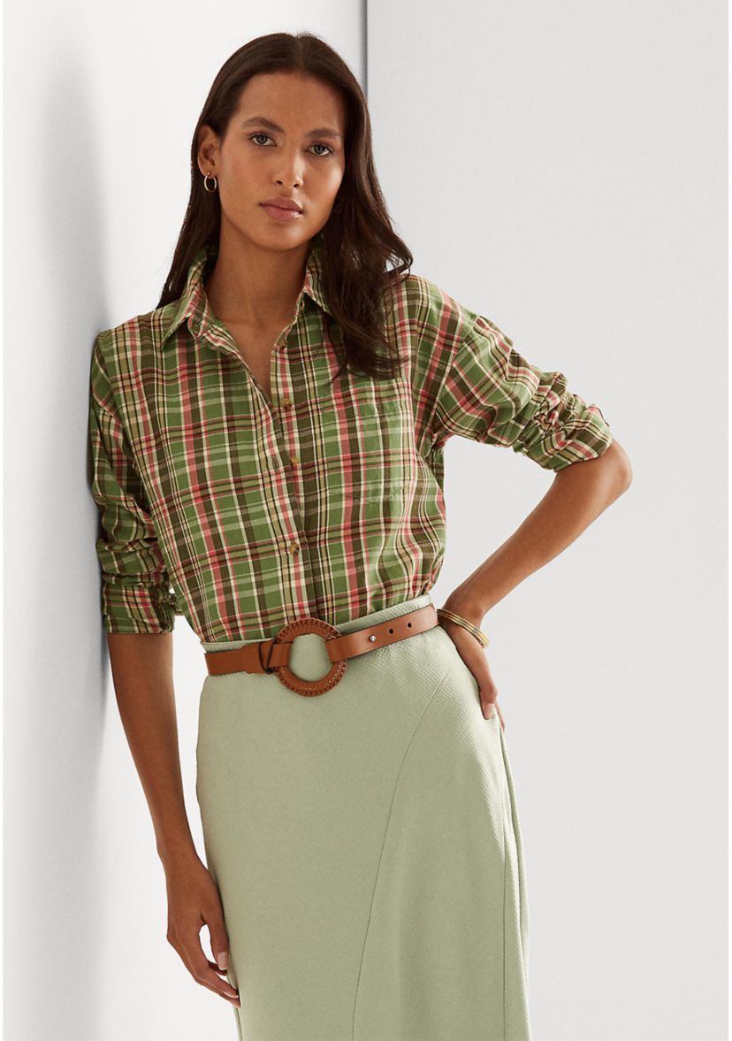 Plaid Cotton Twill Shirt