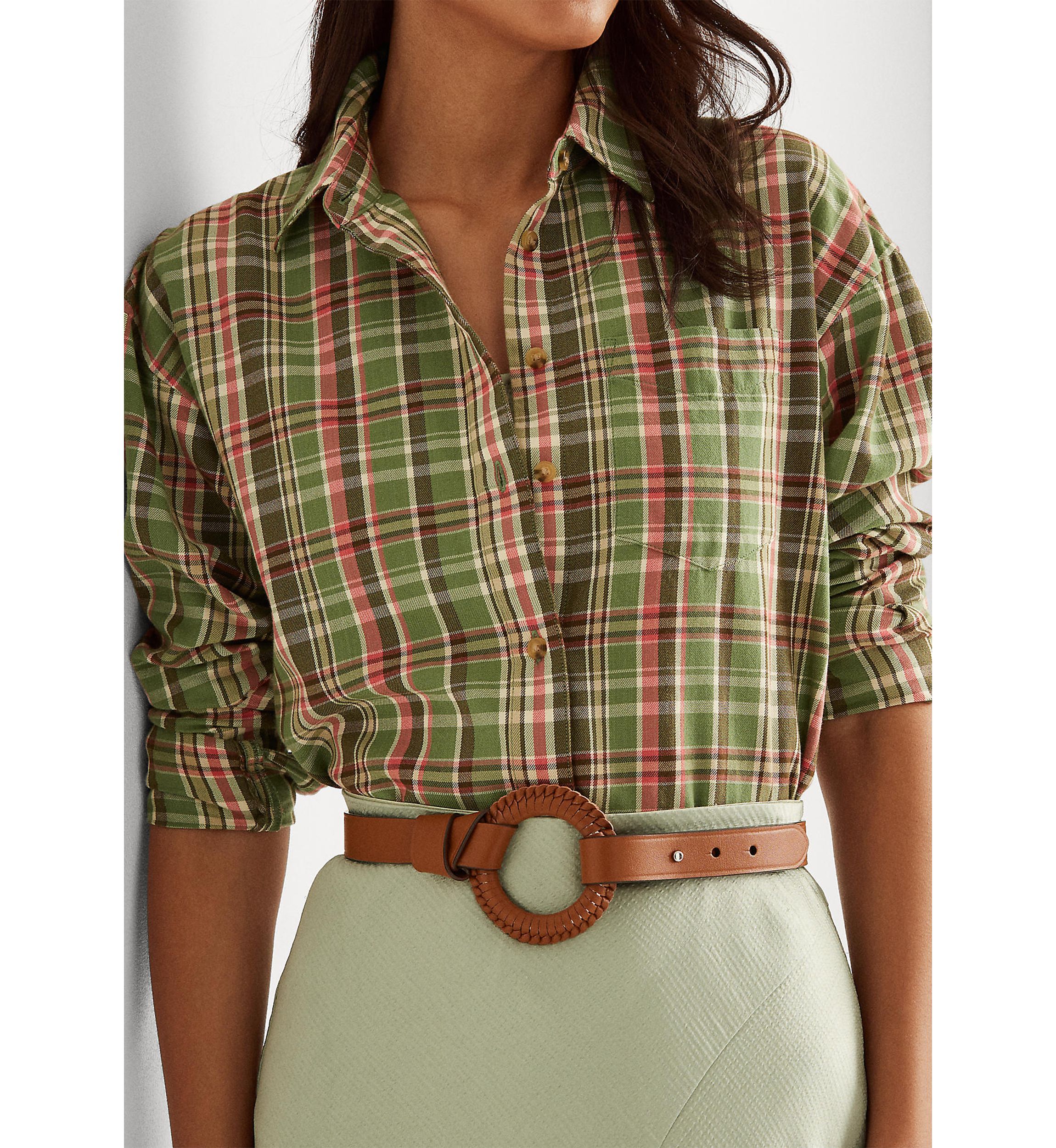 Plaid Cotton Twill Shirt