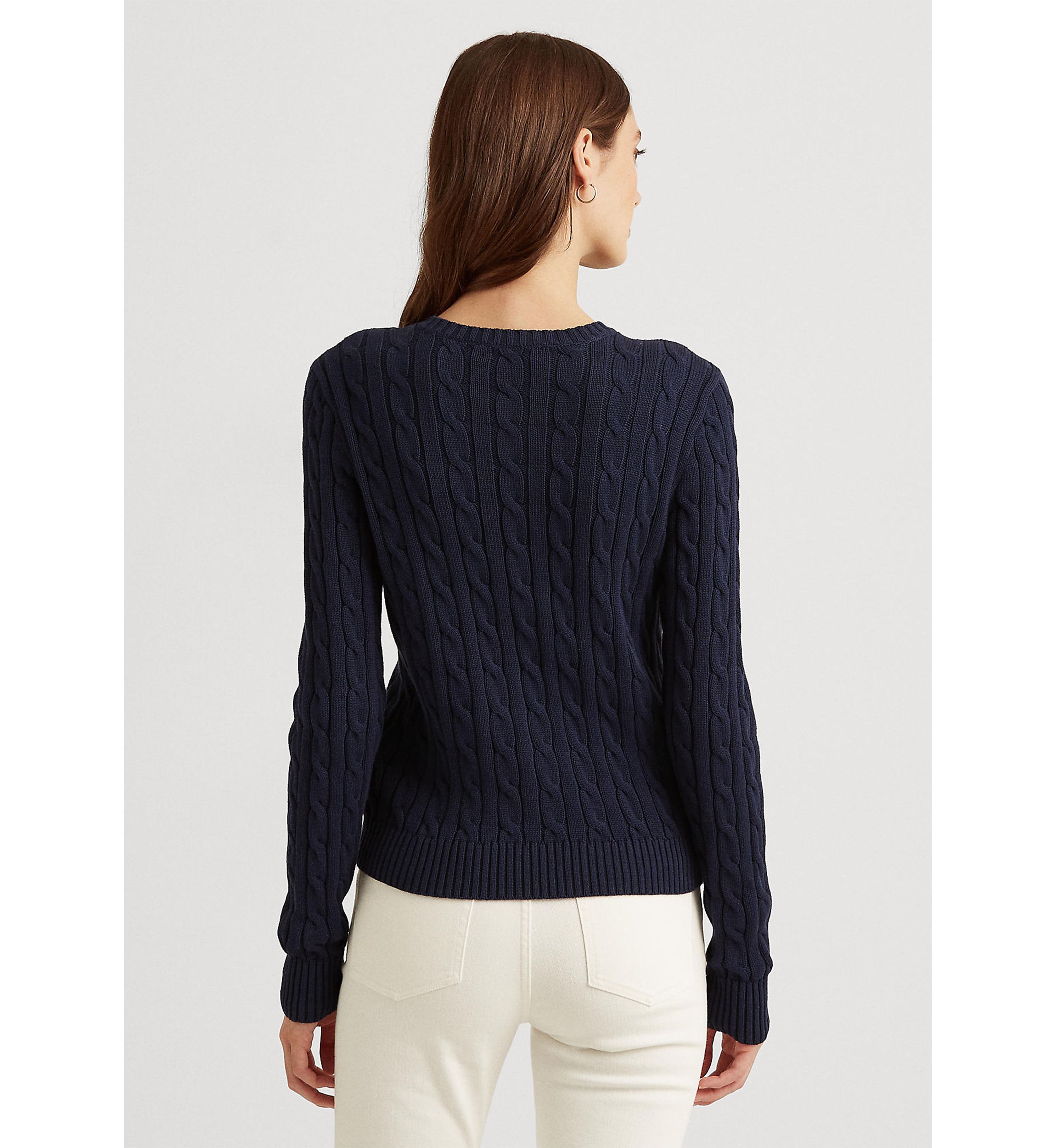 Cable-Knit Cotton Cardigan Sweater