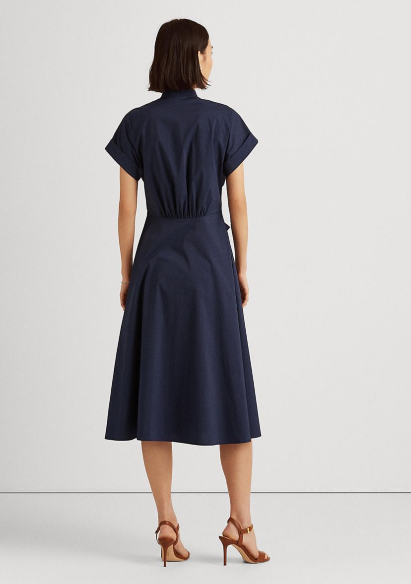 Stretch Cotton Shirt Dress