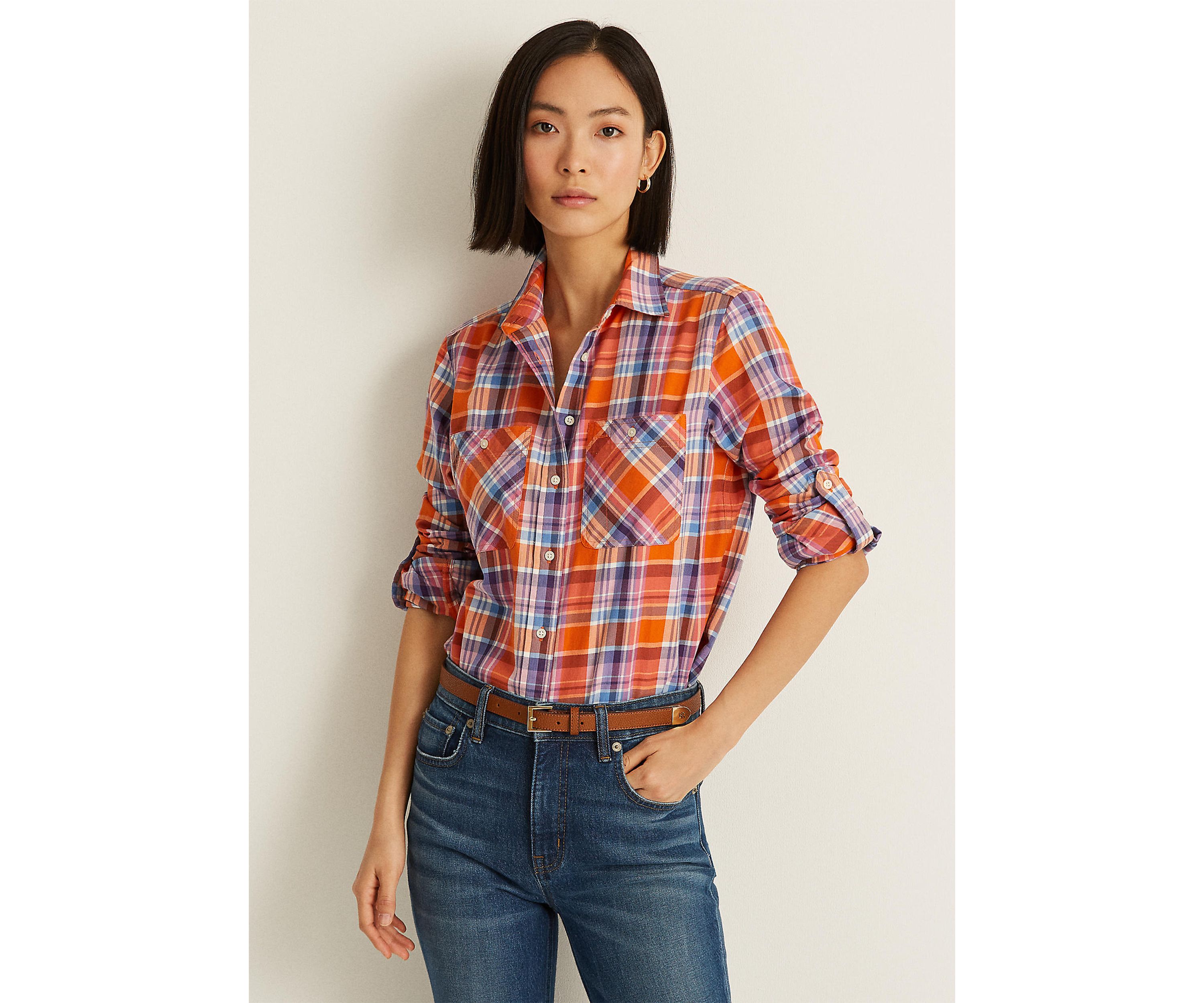 Plaid Cotton Twill Shirt