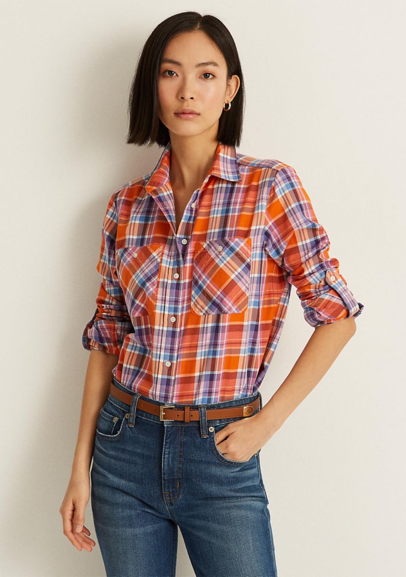 Plaid Cotton Twill Shirt