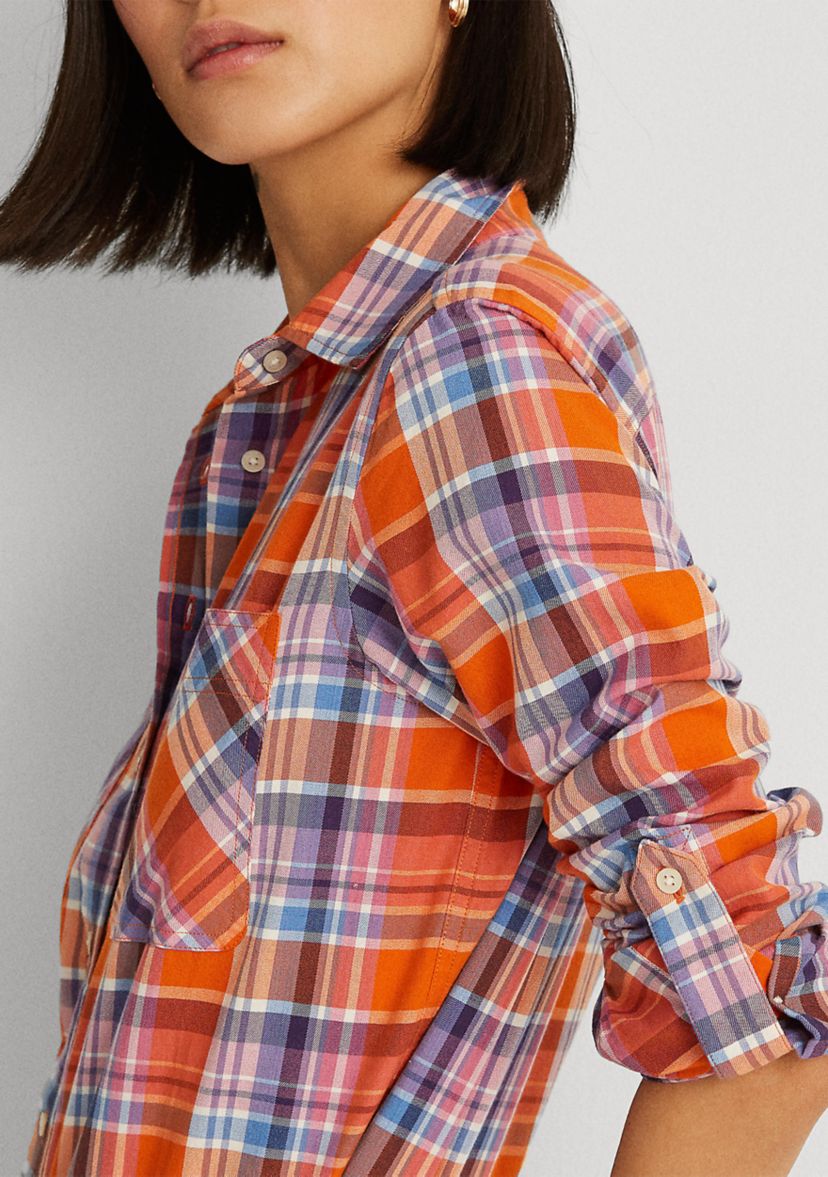 Plaid Cotton Twill Shirt