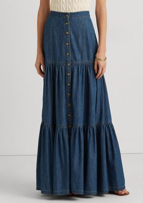 Lauren Ralph Lauren Denim Maxi Skirt