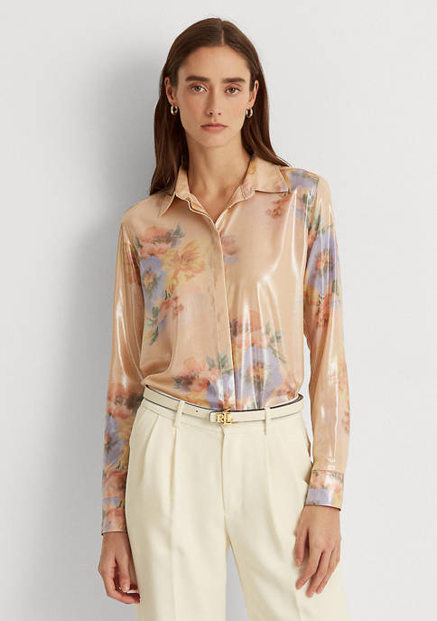 Lauren Ralph Lauren Straight Fit Cotton Twill Shirt | belk
