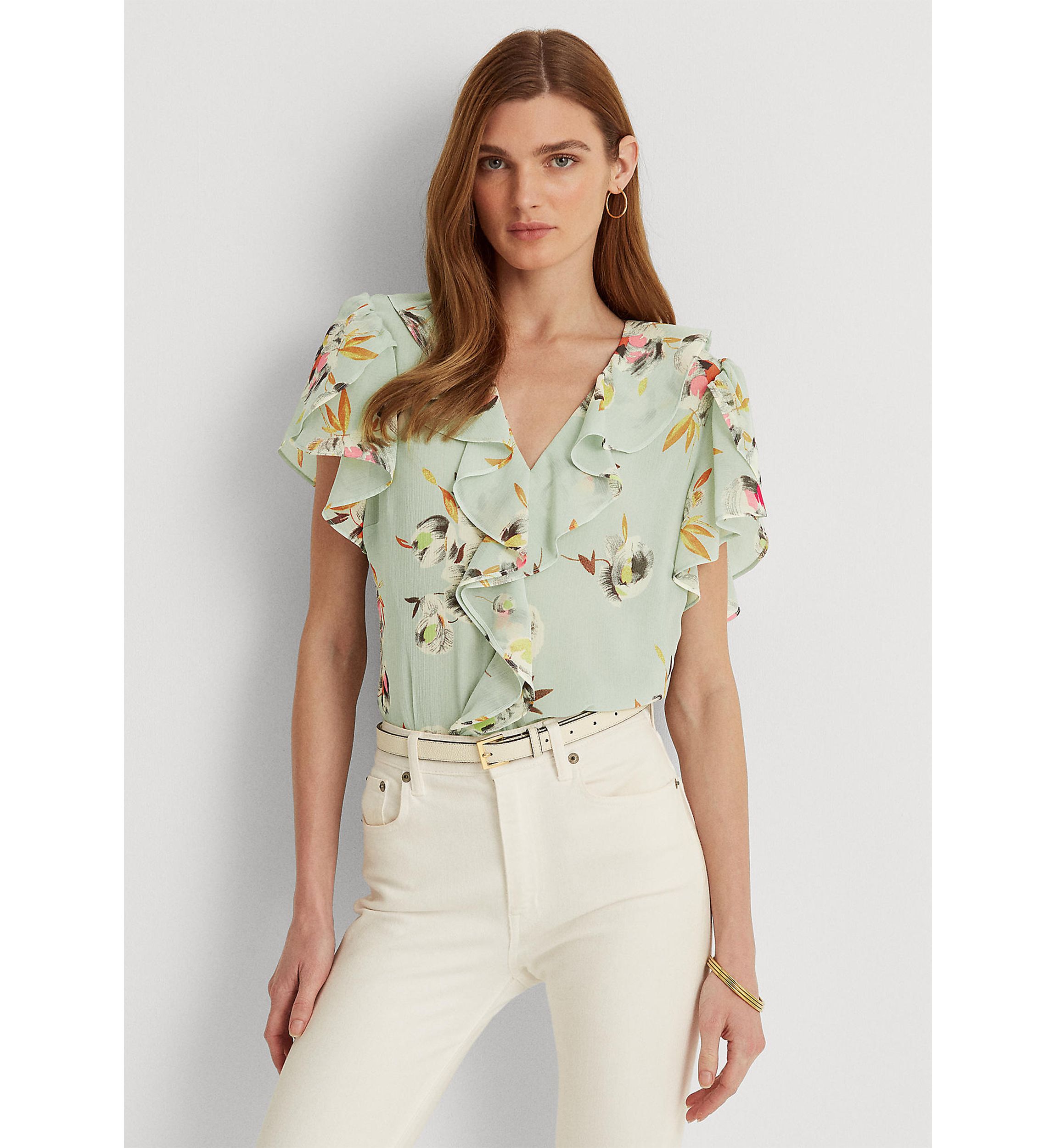 Floral Crinkled Georgette Blouse