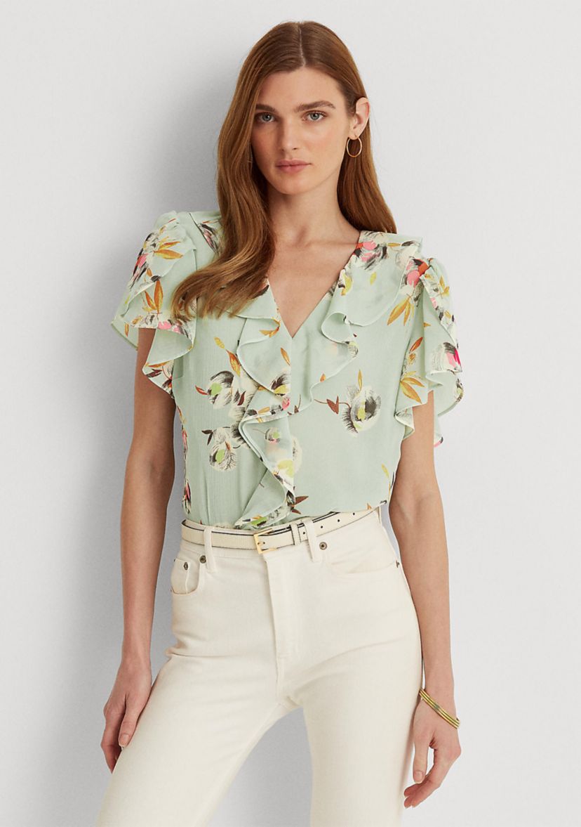 Floral Crinkled Georgette Blouse