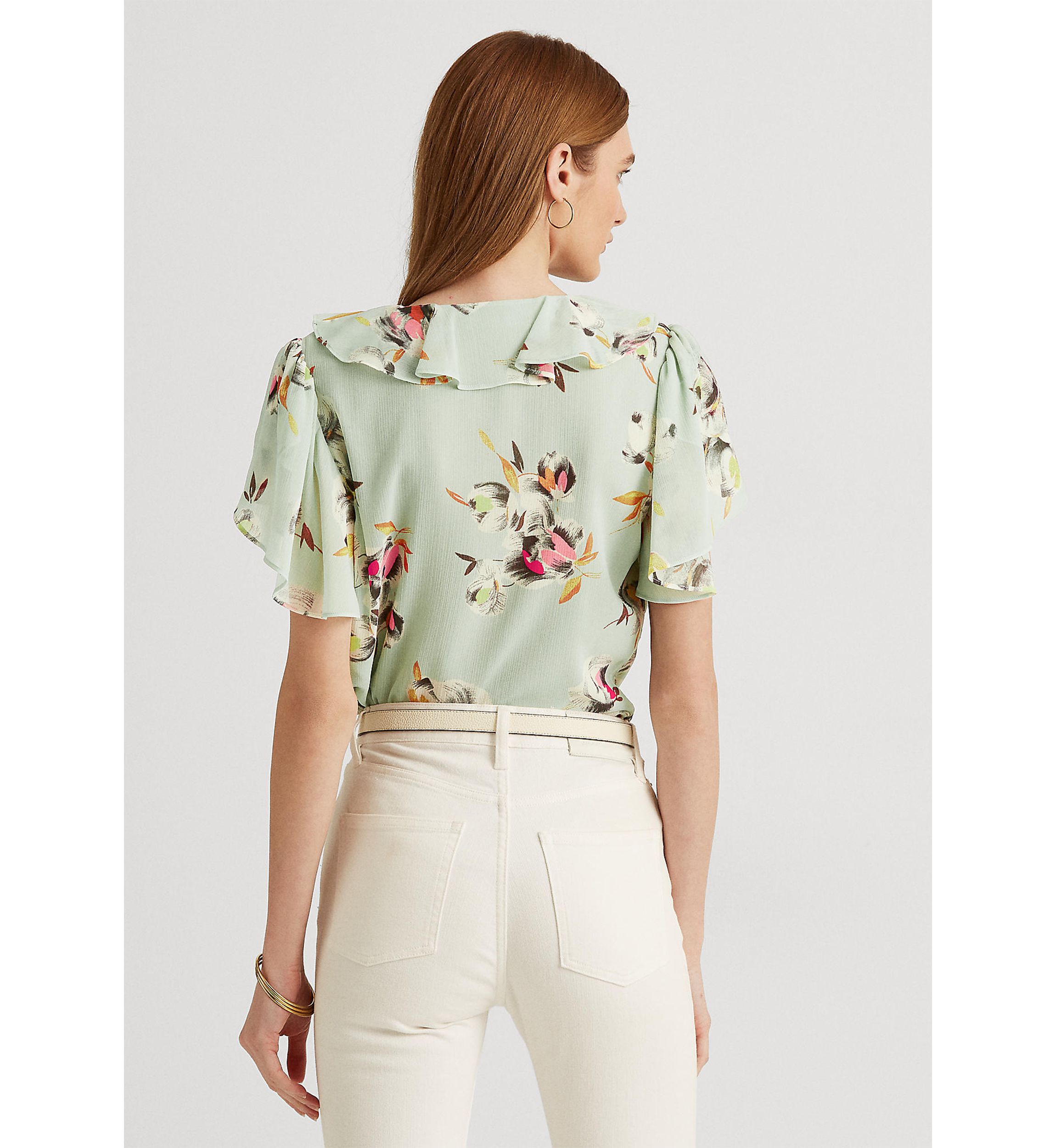 Floral Crinkled Georgette Blouse
