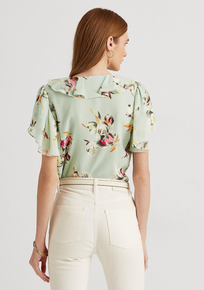 Floral Crinkled Georgette Blouse